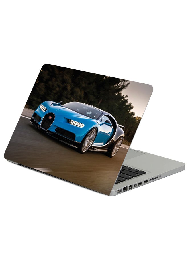 Fast Print Bugatti Chiron Blue Printed Laptop Sleeve Multicolour
