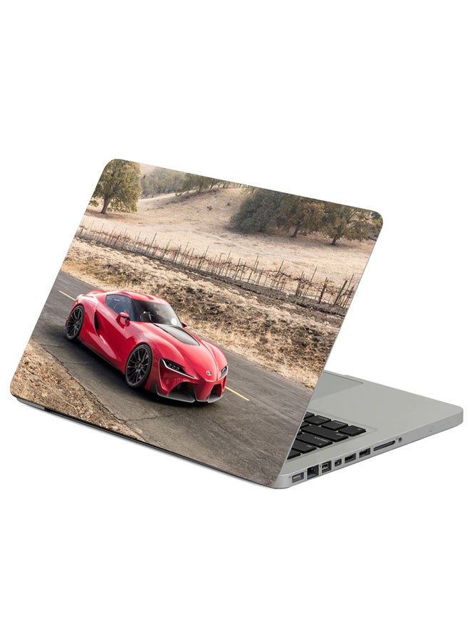 Fast Print Toyota Ft-1 Red Printed Laptop Sleeve Multicolour