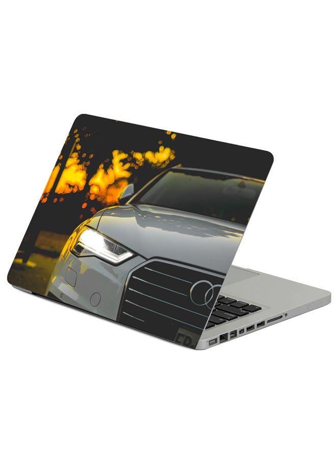 Fast Print - Auto Front View Motion Blur Printed Laptop Sticker Multicolour - Image 1