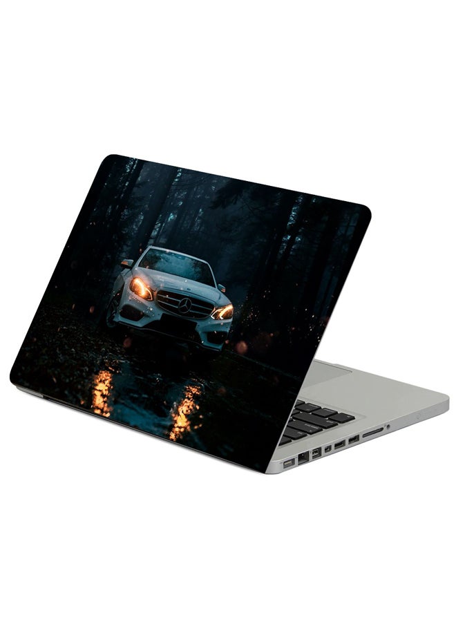 فاست برينت حافظة لابتوب بطبعة سيارة مرسيدس باللون الأبيض متعدد الألوان