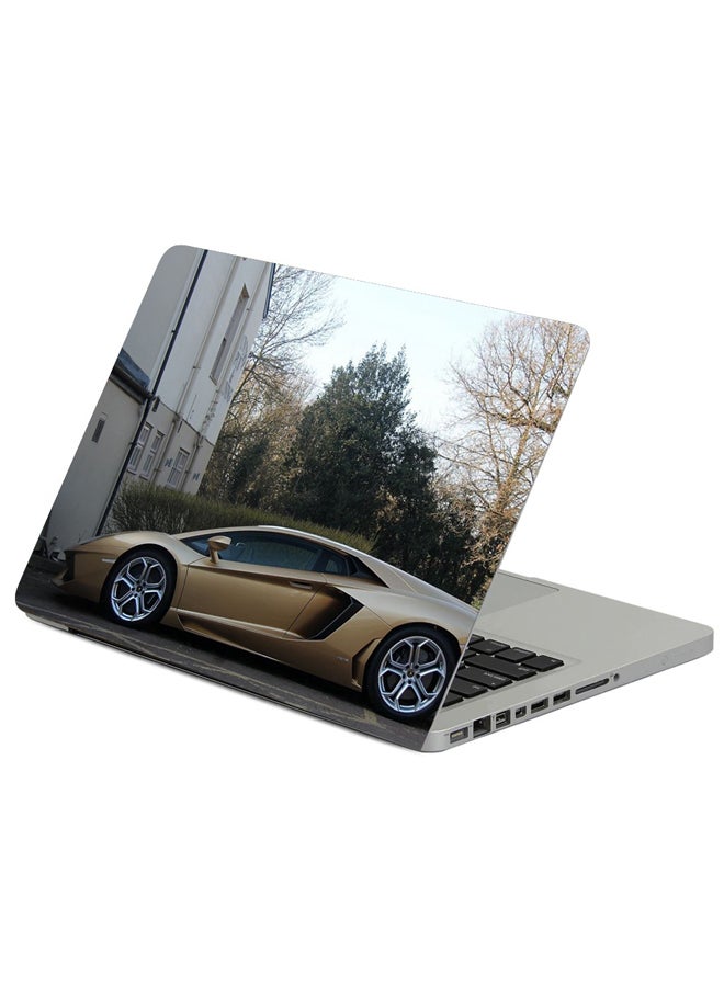 فاست برينت حافظة لابتوب بطبعة صورة جانبية لسيارة لامبورغيني أفينتادور متعدد الألوان