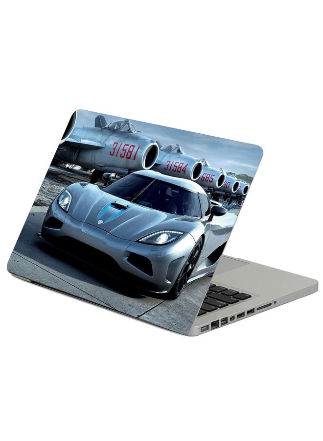 Fast Print Koenigsegg Auto Car Printed Laptop Sticker Multicolour