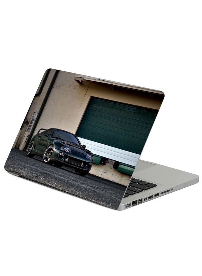Fast Print Toyota Supra Green Printed Laptop Sleeve Multicolour