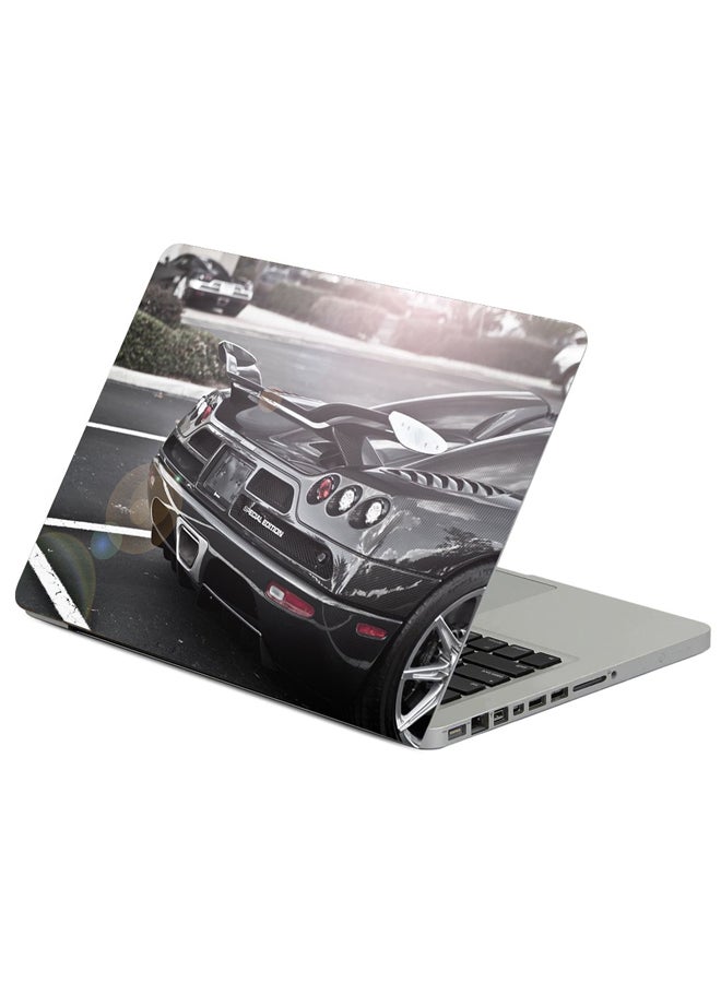 Fast Print Supercars Carbon Fiber Koenigegg Printed Laptop Sticker Multicolour