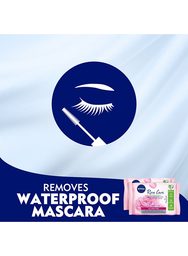 Nivea - Organic Rose Water Micellar 25 Wipes Pack of 2 - Image 1