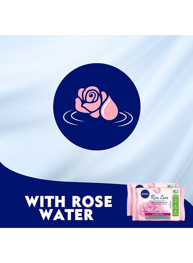 Nivea - Organic Rose Water Micellar 25 Wipes Pack of 2 - Image 1