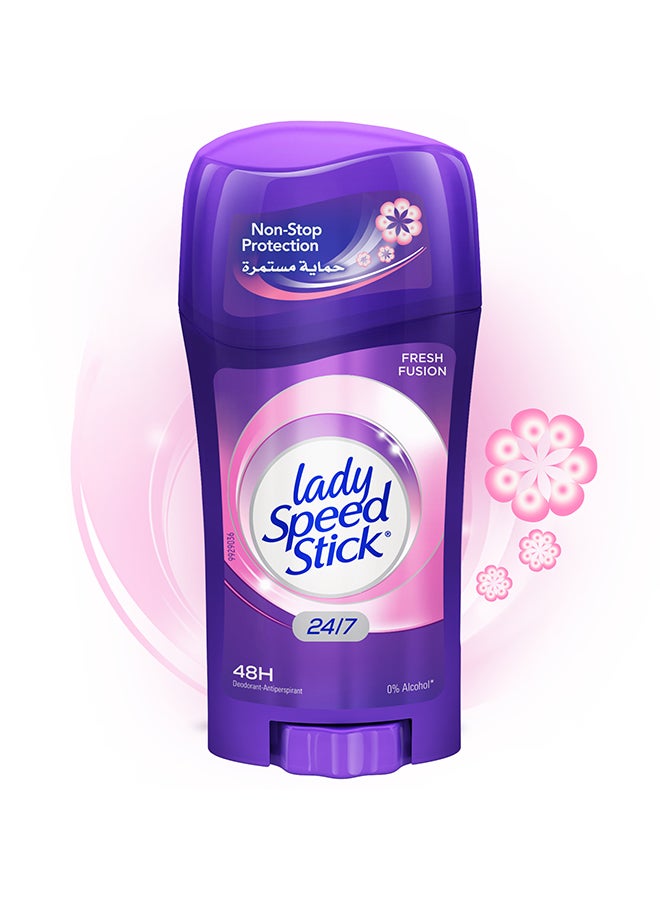 ليدي سبيد ستيك مزيل عرق مضاد للتعرق برائحة فريش فيوجن شفاف 65جرام - Image 2