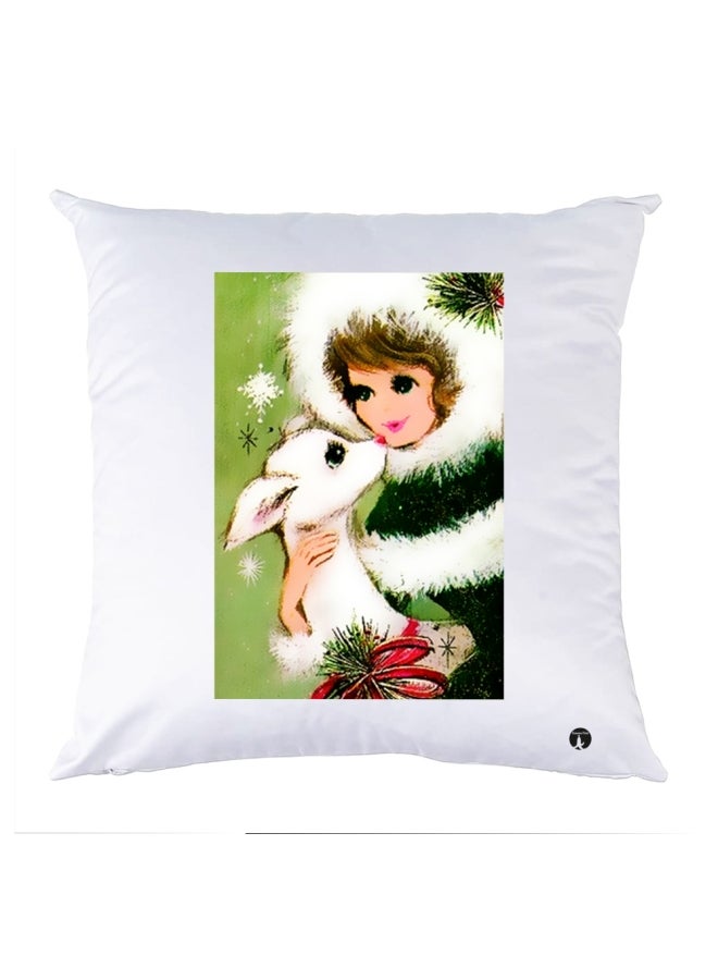 وسادة مزيّنة بنقشة مطبوعة polyester متعدد الألوان 30x30سم
