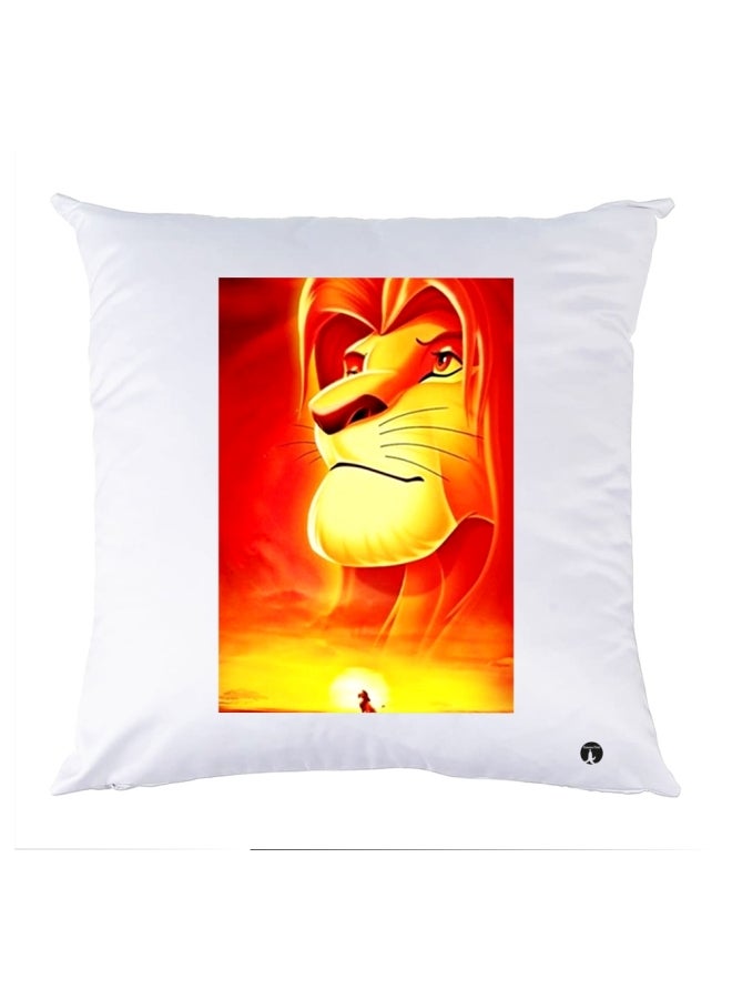 بي بي وسادة مزيّنة بنقشة مطبوعة polyester أبيض/أحمر/أصفر 30x30سم