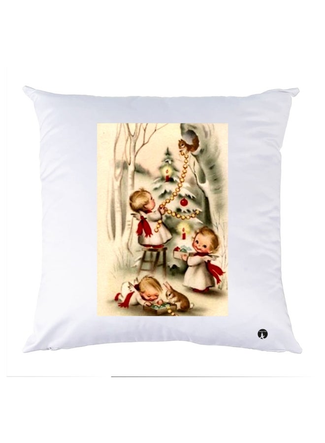وسادة مزيّنة بنقشة مطبوعة polyester متعدد الألوان 30x30سم