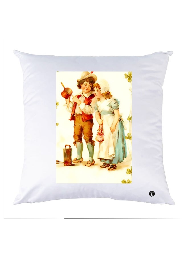 وسادة مزيّنة بنقشة مطبوعة polyester متعدد الألوان 30x30سم