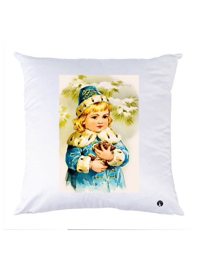 وسادة مزيّنة بنقشة مطبوعة polyester متعدد الألوان 30x30سم