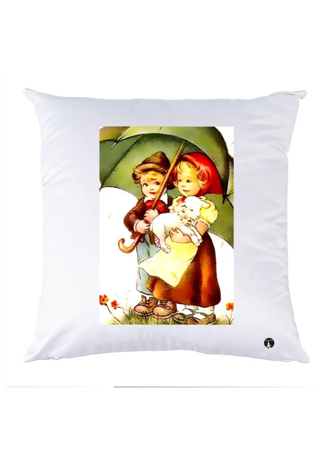 وسادة مزيّنة بنقشة مطبوعة polyester متعدد الألوان 30x30سم