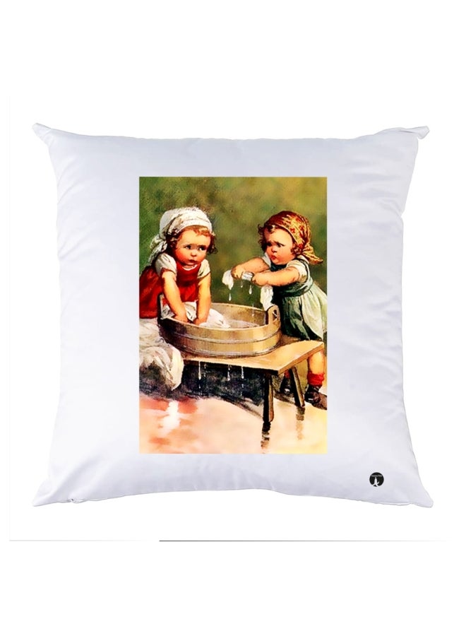 وسادة مزيّنة بنقشة مطبوعة polyester متعدد الألوان 30x30سم