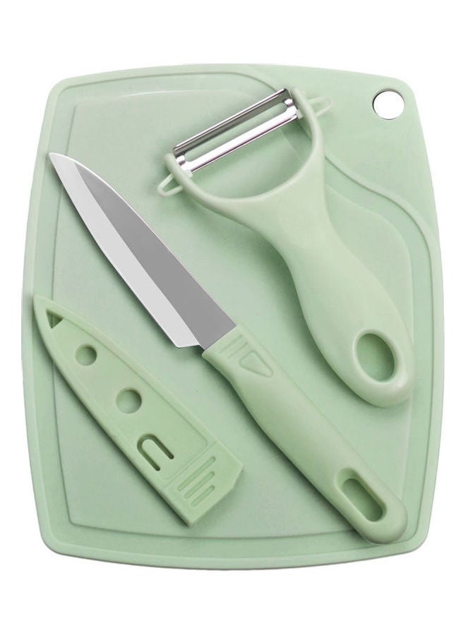 3-Piece Chopping Set Green 15.5 x 19.5cm 
