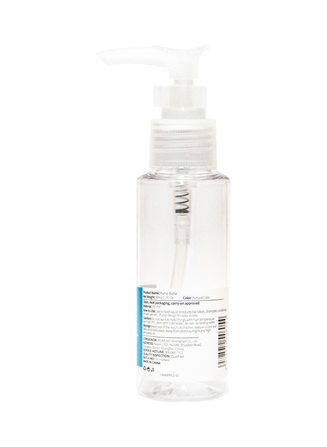 Pump Bottle (80ml) Clear 13.5 x 3.5cm