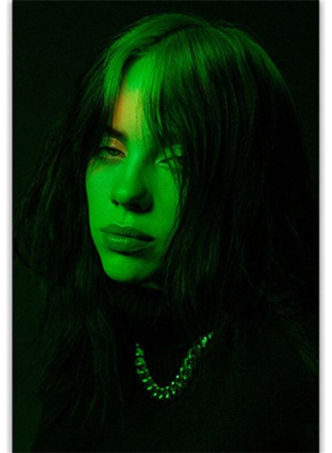 Billie Eilish Don't Smile At Me Themed Poster Black/Green 51x69cm
