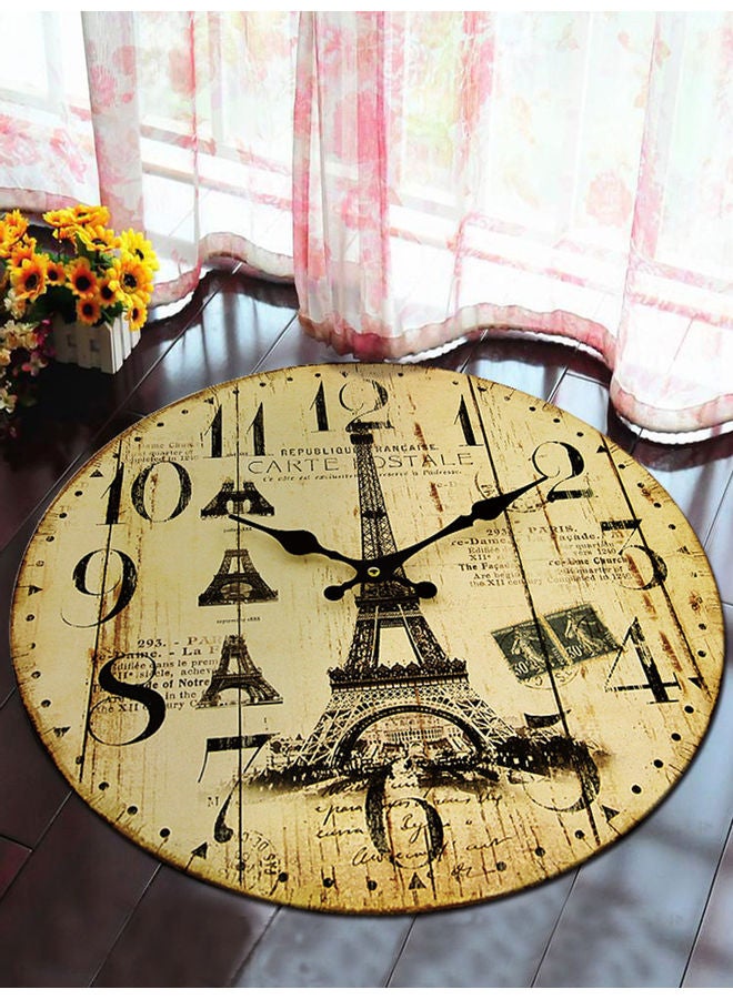 Clock Pattern Mat Beige/Black 140x140cm - Image 1