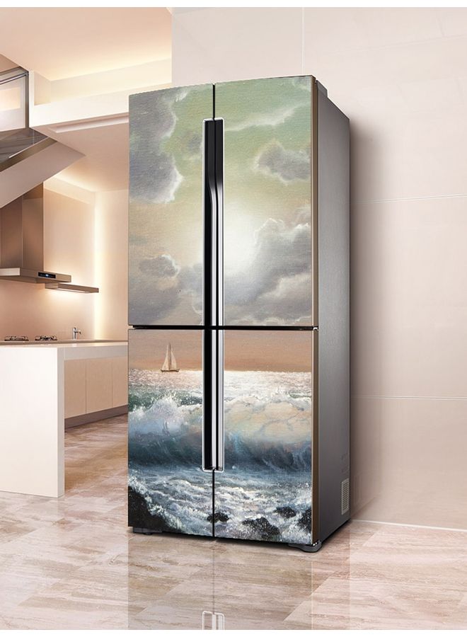 Modern Landscape Themed Wall Sticker Multicolour 60x90cm 