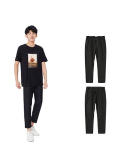 SEMIR Pleated Straight Trousers Black  - Image 1