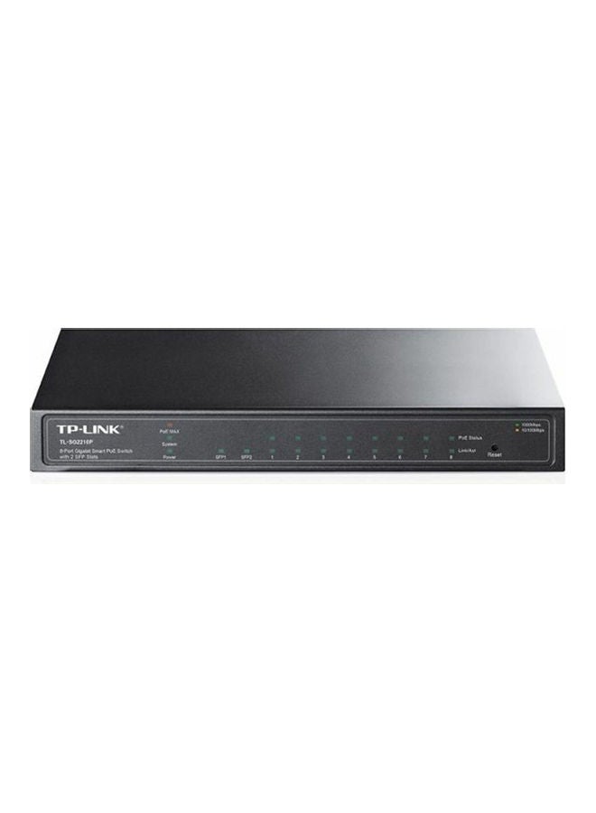 TP-LINK - 10-Port Business Smart Gigabit POE+ Switch Black - Image 1