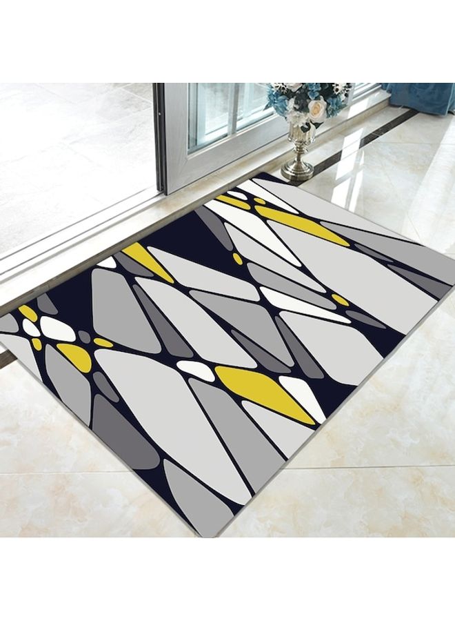 Nordic Style Geometric Patterned Anti-Slip Floor Rug Blue/Yellow/White 140x200cm  - Image 3