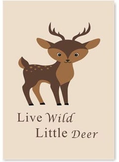 Deer Themed Wall Sticker Brown 60x90cm