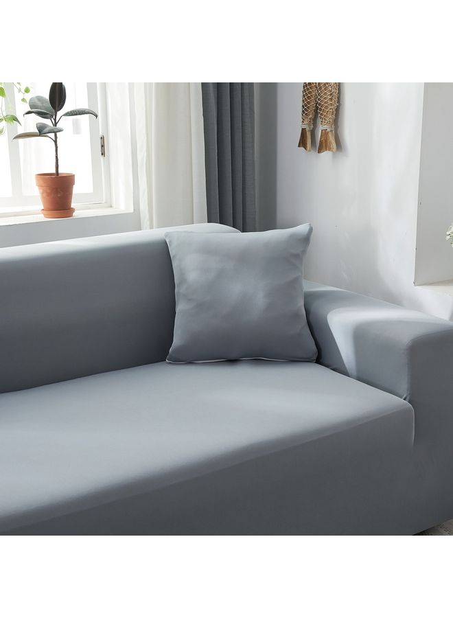 Sharpdo - 3-Seater Exquisitely Designed Wrinkle-free Full Coverage Sofa Slipcover Grey Length Stretch From 190 To 230cm - Image 1