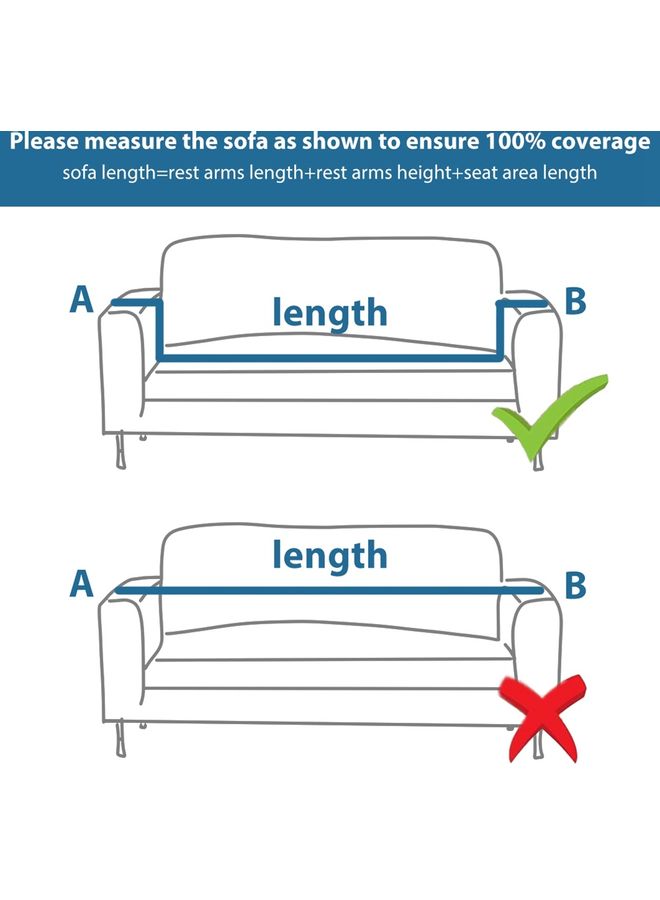 Sharpdo - 3-Seater Exquisitely Designed Wrinkle-free Full Coverage Sofa Slipcover Grey Length Stretch From 190 To 230cm - Image 1