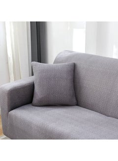 Sharpdo Texture Pattern Stretch Sofa Cover Grey 36 x 30 x 7cm  - Image 4