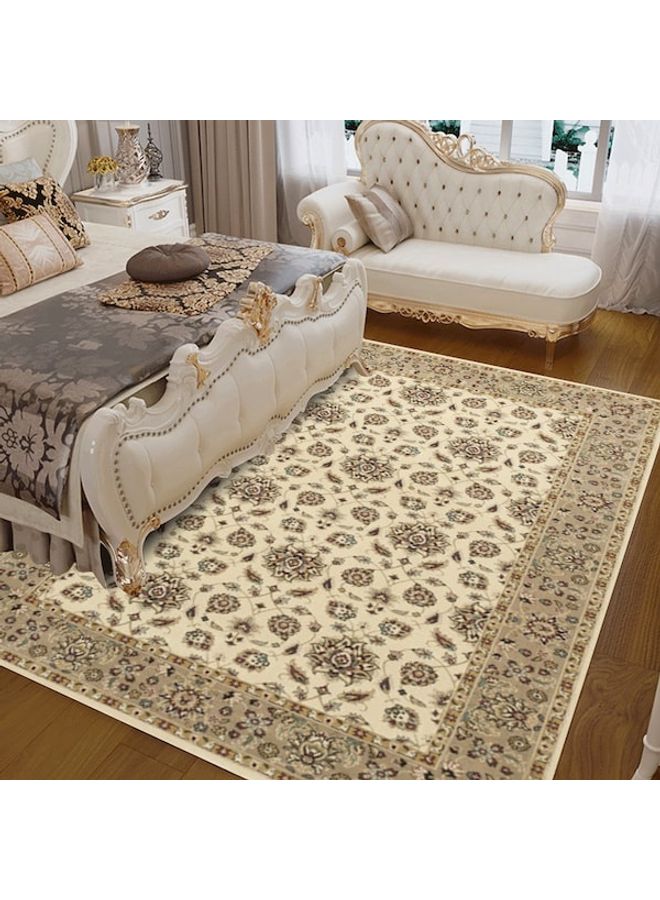 Classic Style Floral Pattern Anti-Slip Door Rug Multicolour 80 x 180cm