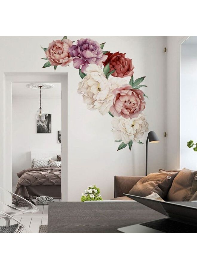 ملصق جداري بتصميم زهور متعدد الألوان 60 x 90سم - Image 2