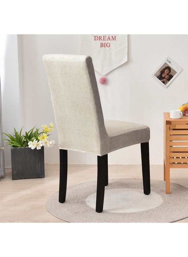 Sharpdo One-Piece Stretch Chair Cover Beige 38 x 38 x 45cm  - Image 3