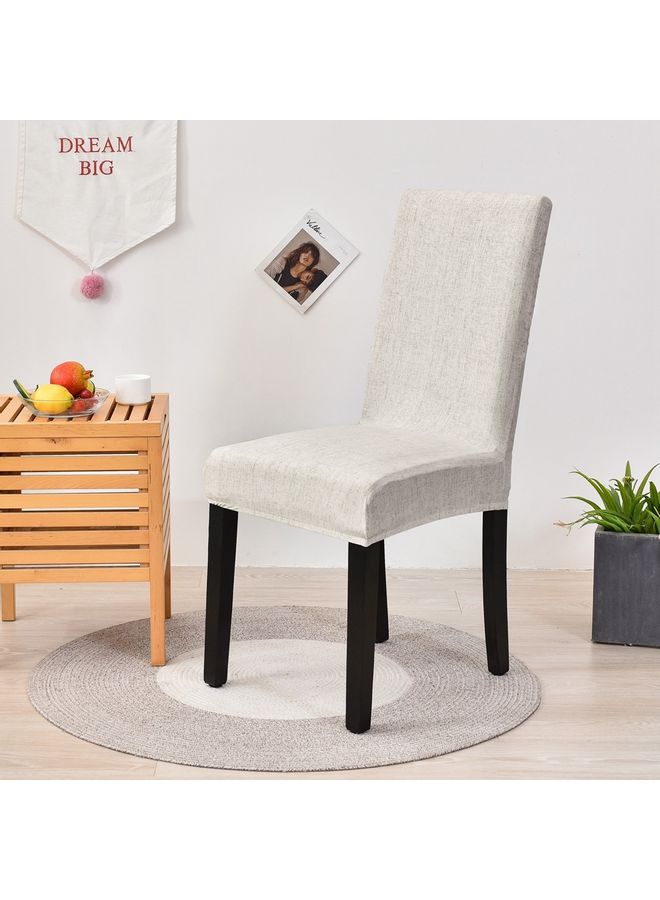 Sharpdo One-Piece Stretch Chair Cover Beige 38 x 38 x 45cm  - Image 1
