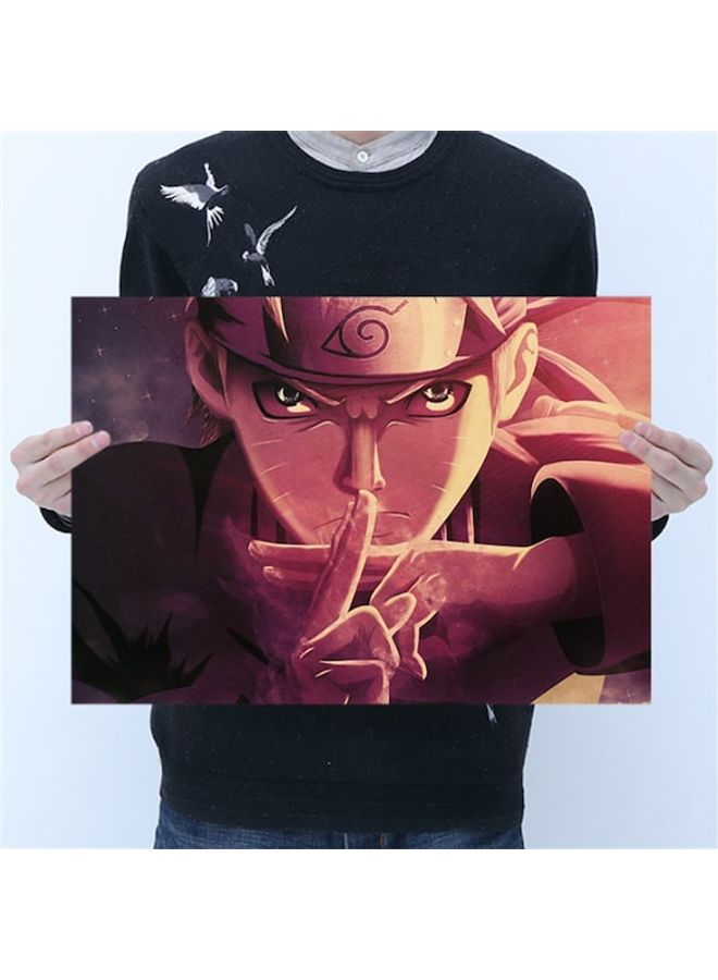 Generic - Naruto Anime Retro Kraft Paper Poster Bar Bedroom Decoration Painting Wall Sticker Multicolour 70 x 23cm - Image 1
