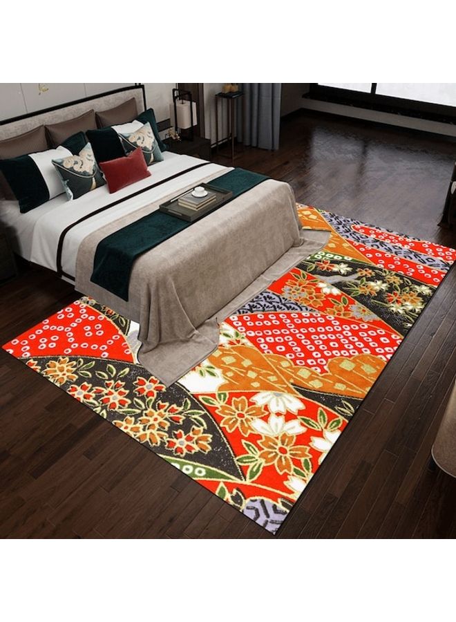 Printed Anti-Slip Home Rug Multicolour 120x160cm - Image 2