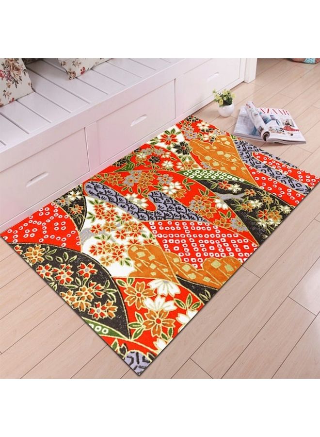 Printed Anti-Slip Home Rug Multicolour 120x160cm - Image 3