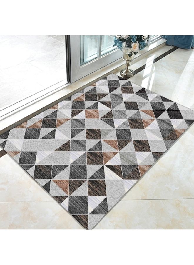 Printed Living Room Floor Rug Grey/Brown/Black 120x160cm  - Image 4