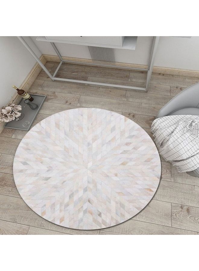 Geometric Pattern Printed Mat White 80cm - Image 2