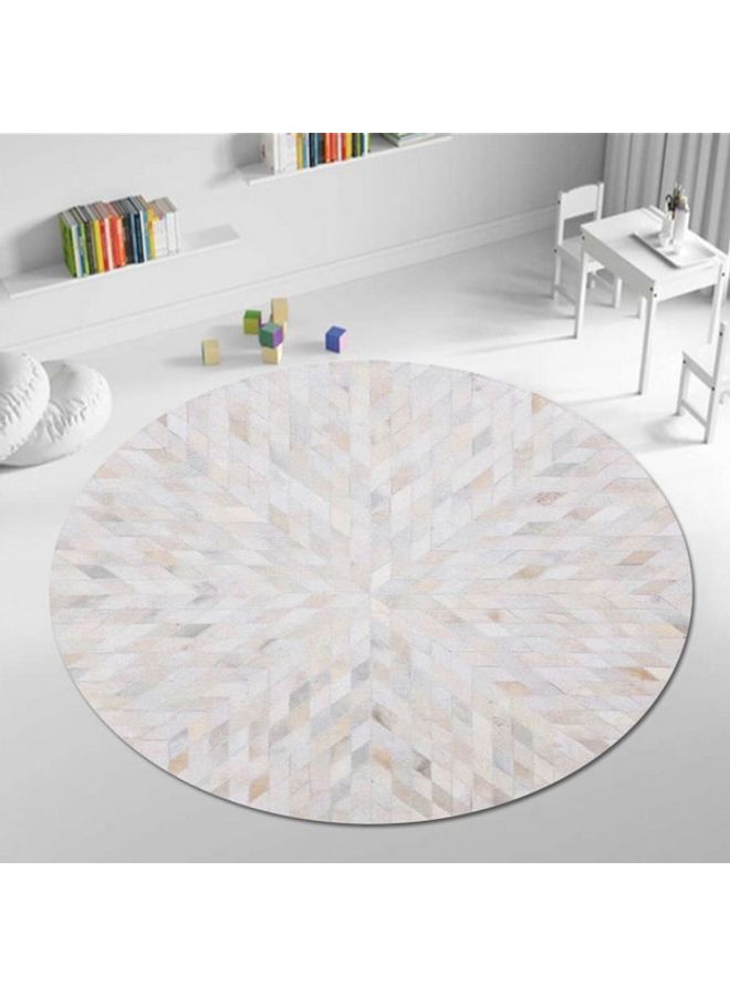 Geometric Pattern Printed Mat White 80cm - Image 4