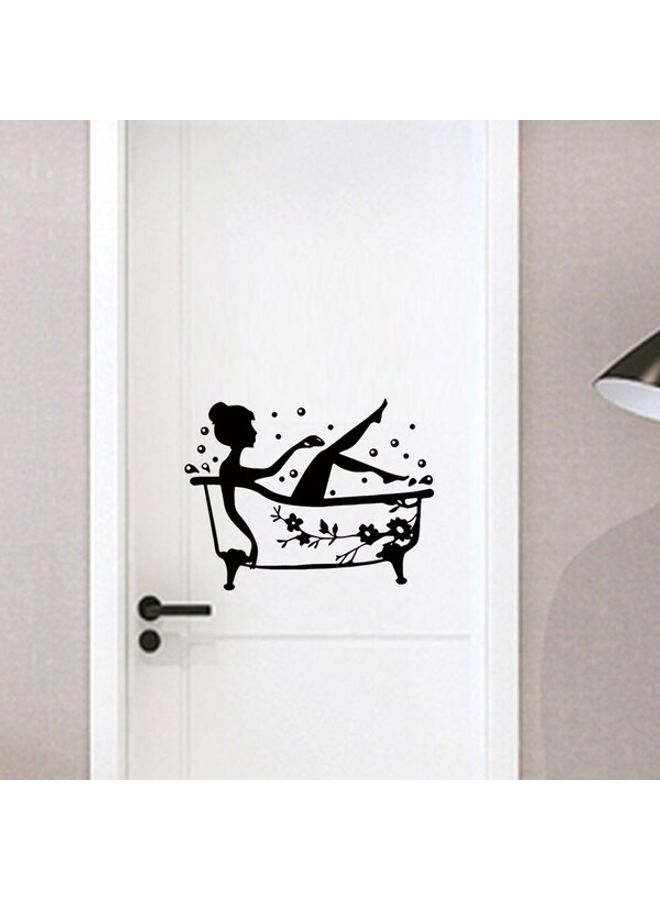 Generic - Waterproof Bathroom Wall Sticker Black 60 x 90cm - Image 1