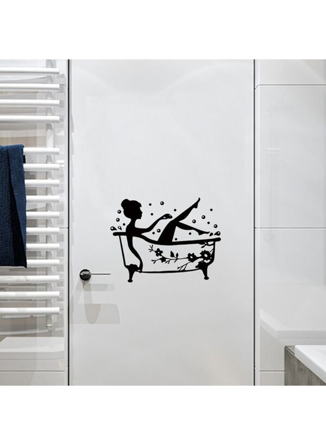 Generic - Waterproof Bathroom Wall Sticker Black 60 x 90cm - Image 1