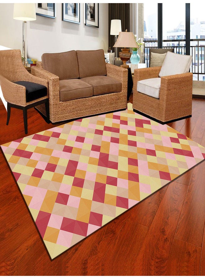 1-Piece Soft Simple Colorblock Anti-Skid Floor Mat Multicolour 80x120cm - Image 1