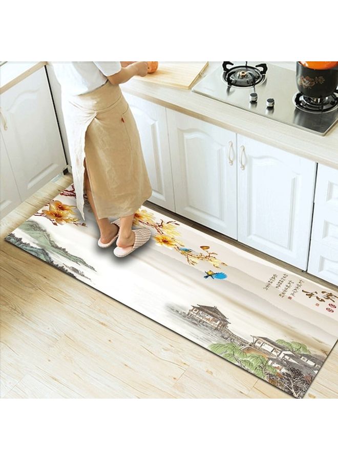 Chinese Style Landscape Print Non-Slip Floor Mat Multicolour 80x180cm - Image 4