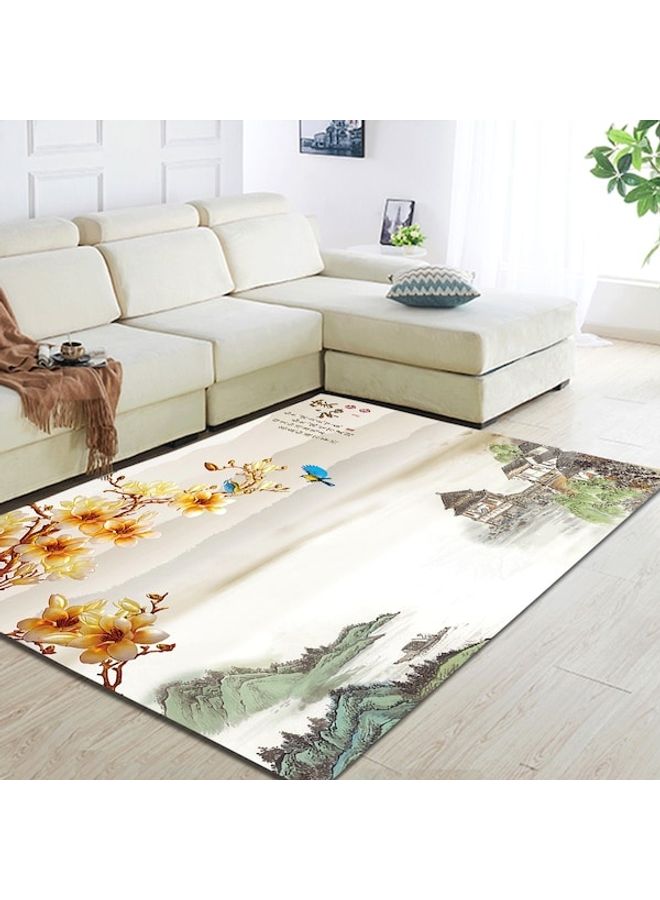 Chinese Style Landscape Print Non-Slip Floor Mat Multicolour 80x180cm - Image 5