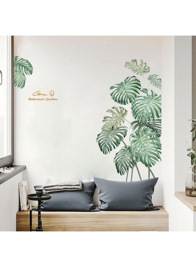ملصق جداري بتصميم نباتات استوائية أخضر 60 x 90سم  - Image 5