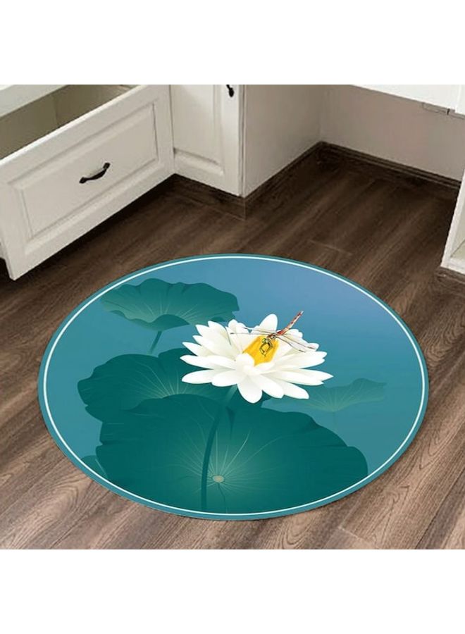 Lotus Printed Floor Mat Multicolour 60cm  - Image 1