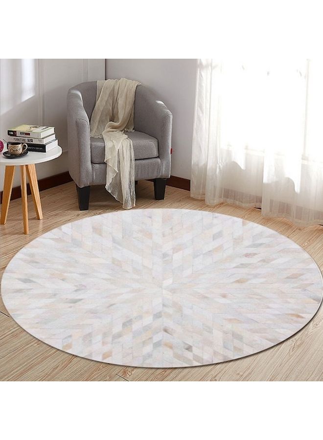 Geometric Pattern Printed Mat White 40x40cm - Image 5
