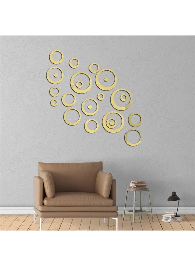 6 Piece Wall Sticker Ring Shaped Gold 60x90cm - Image 1