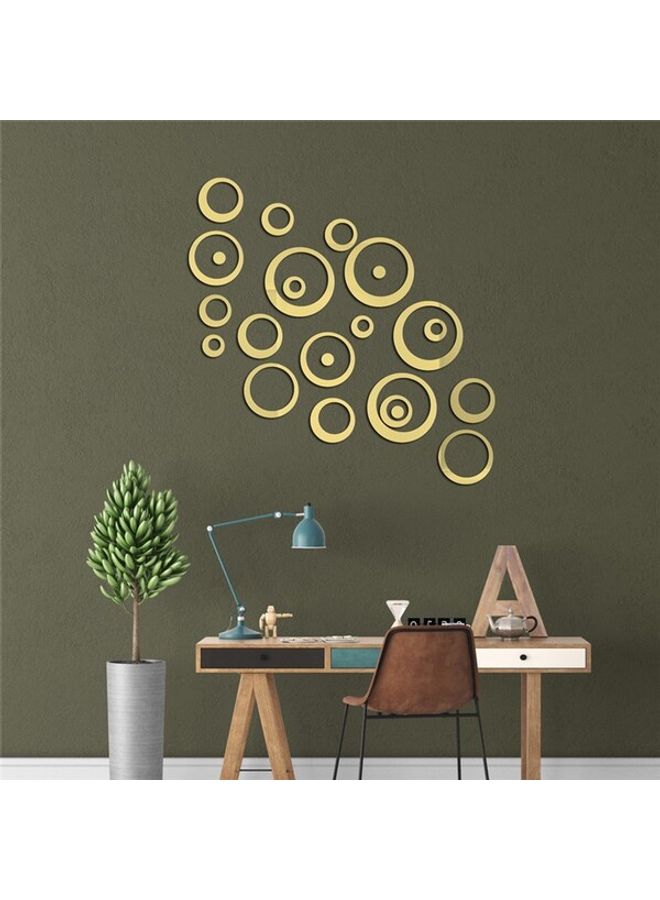 6 Piece Wall Sticker Ring Shaped Gold 60x90cm - Image 4